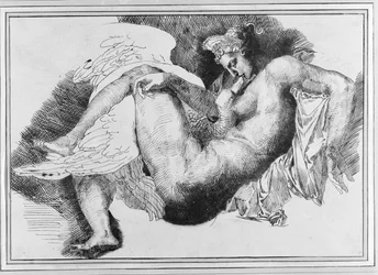Leda, según un dibujo de Miguel Ángel Buonarroti (1475-1564) 1822